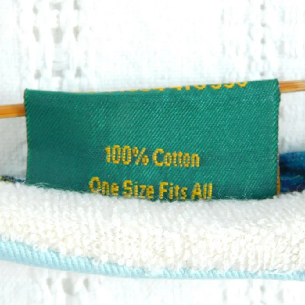 Old Course St Andrews Plaid Blue Golf Visor with Medallion Cotton Vintage NEW